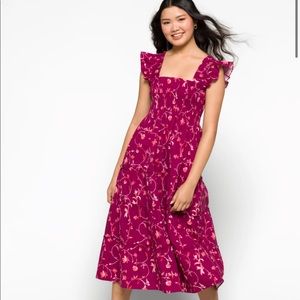 Hill House Ellie Nap dress in floral burgundy